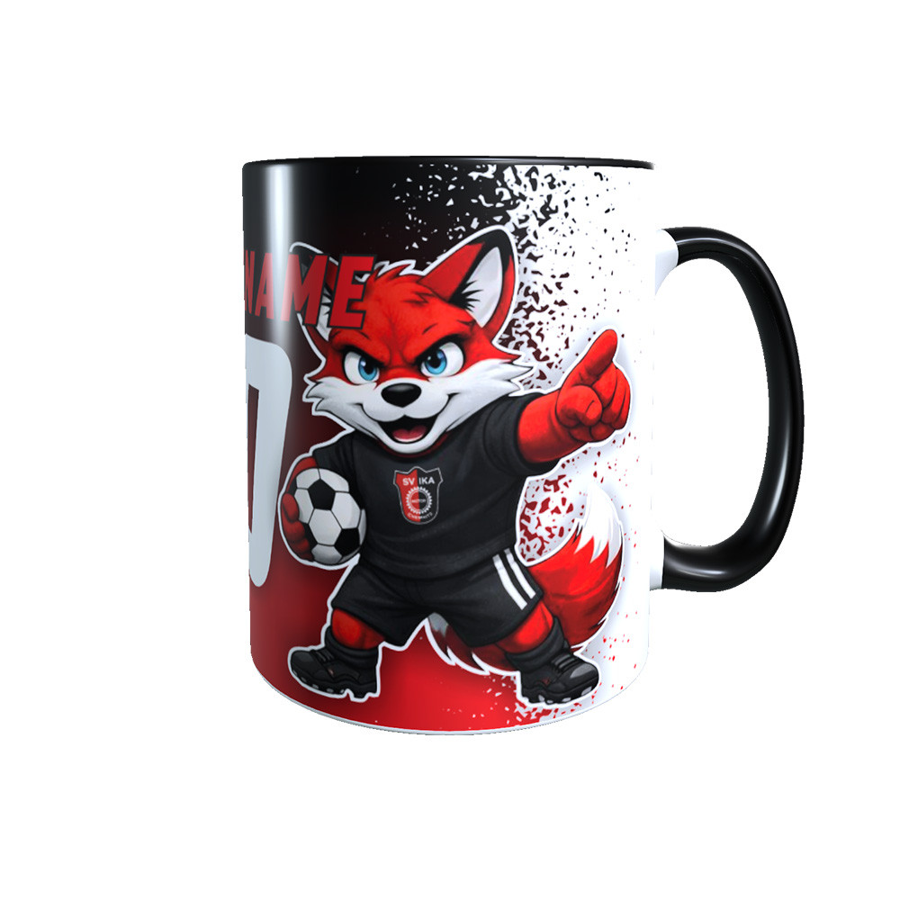 SV IKA Maskottchen Fanmotiv Schwarz - Wunschname & Nummer