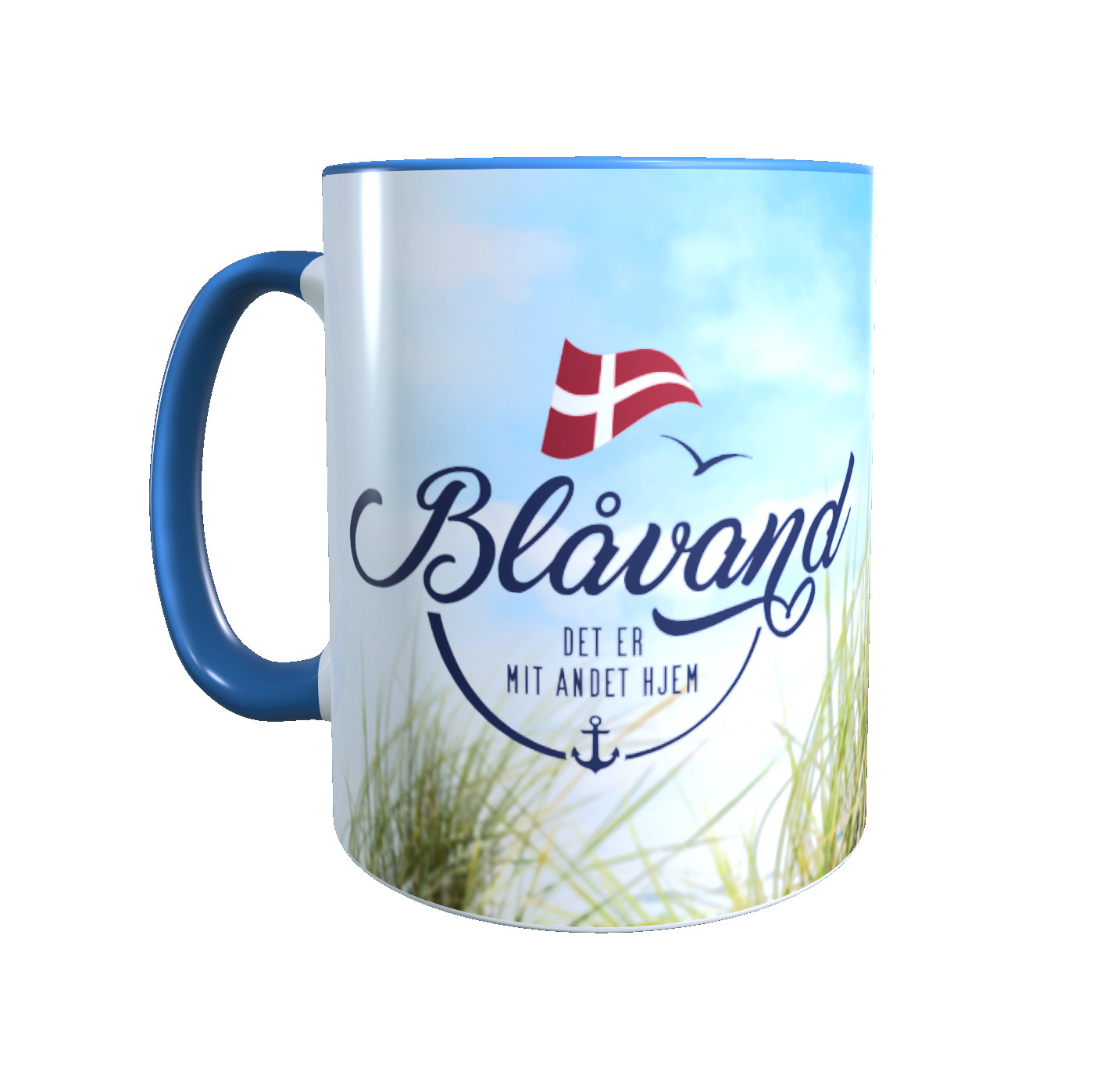 Dänemark - Meine zweite Heimat - Tasse "Blåvand" Dünenmotiv