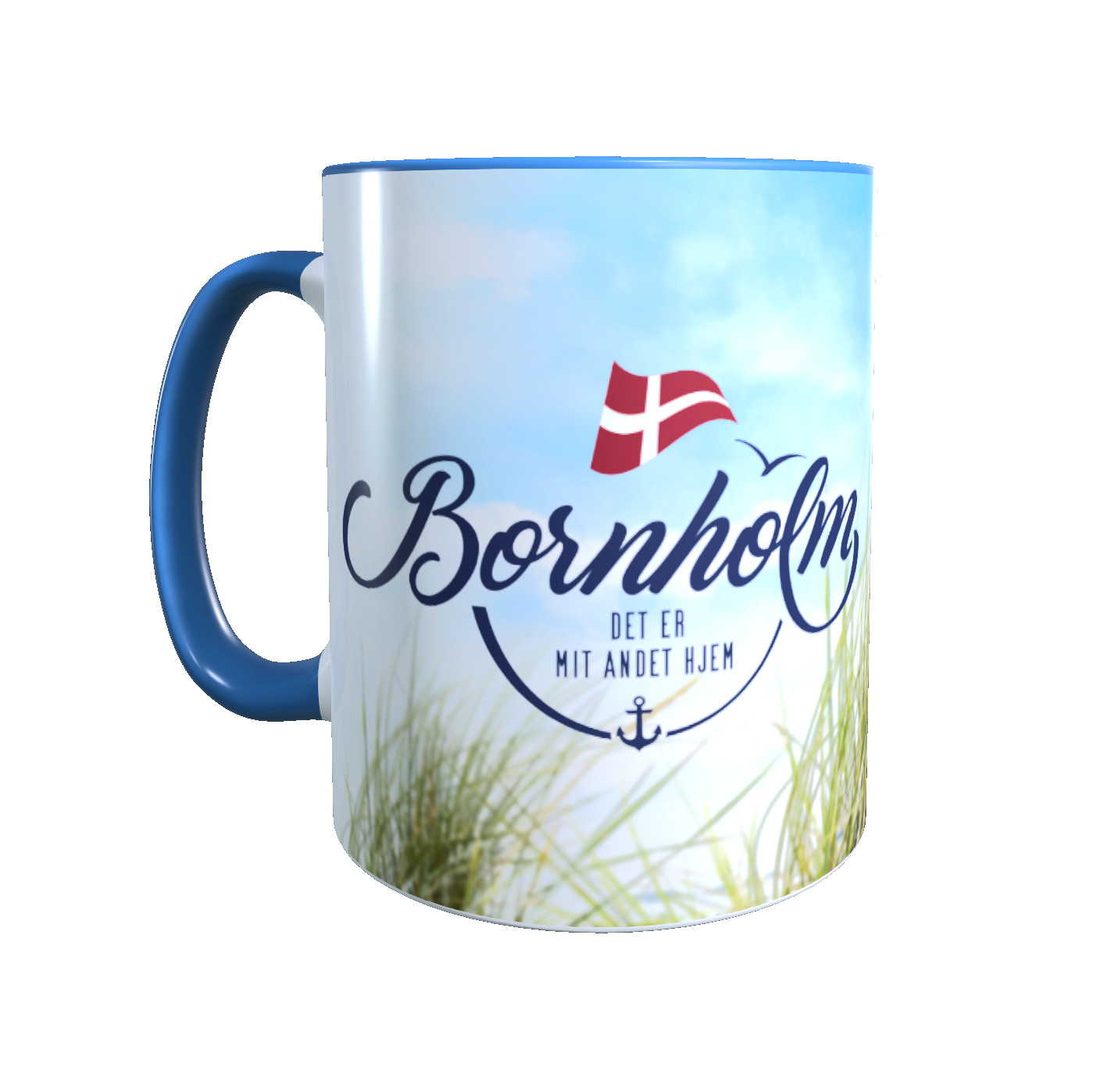 Dänemark - Meine zweite Heimat - Tasse "Bornholm" Dünenmotiv