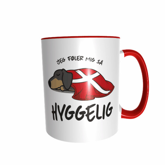 Hygge Hundetasse Dackel Dänemark mit Wunschname