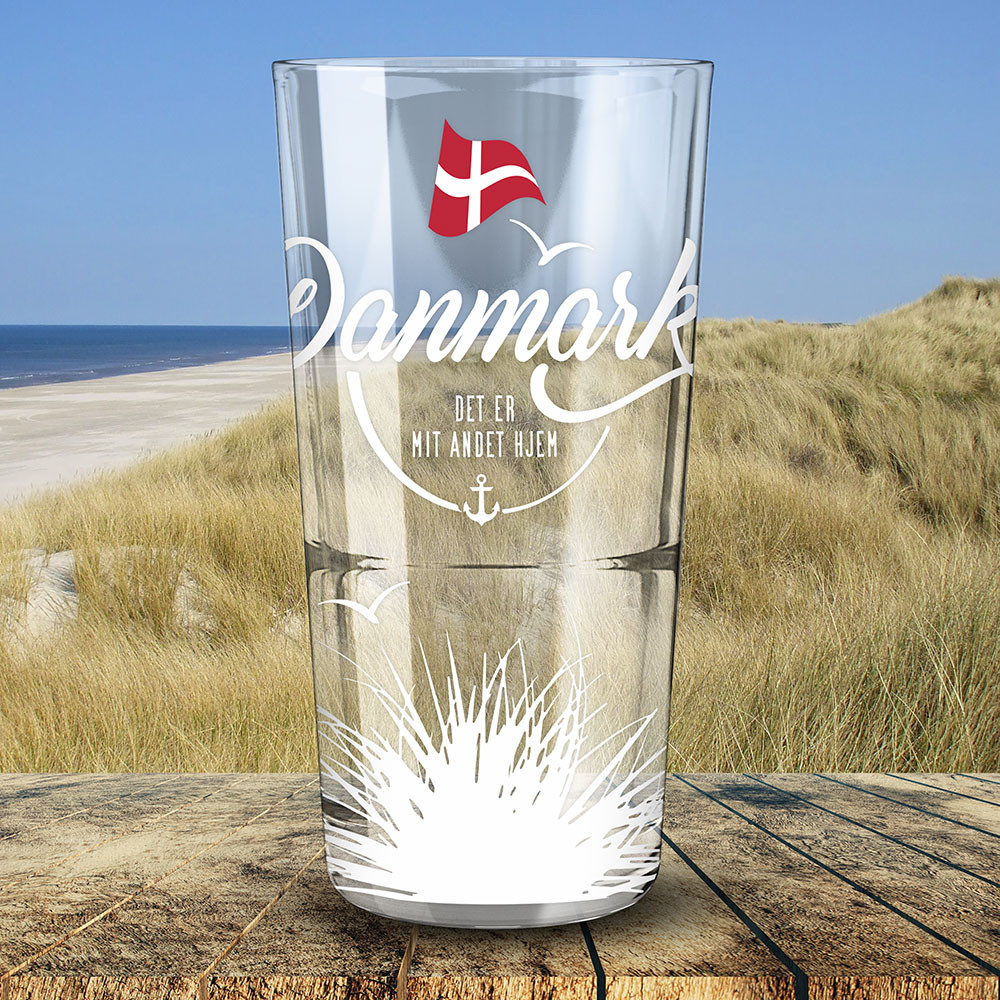 Dänemark - Meine zweite Heimat - Mehrzweckglas "Danmark"