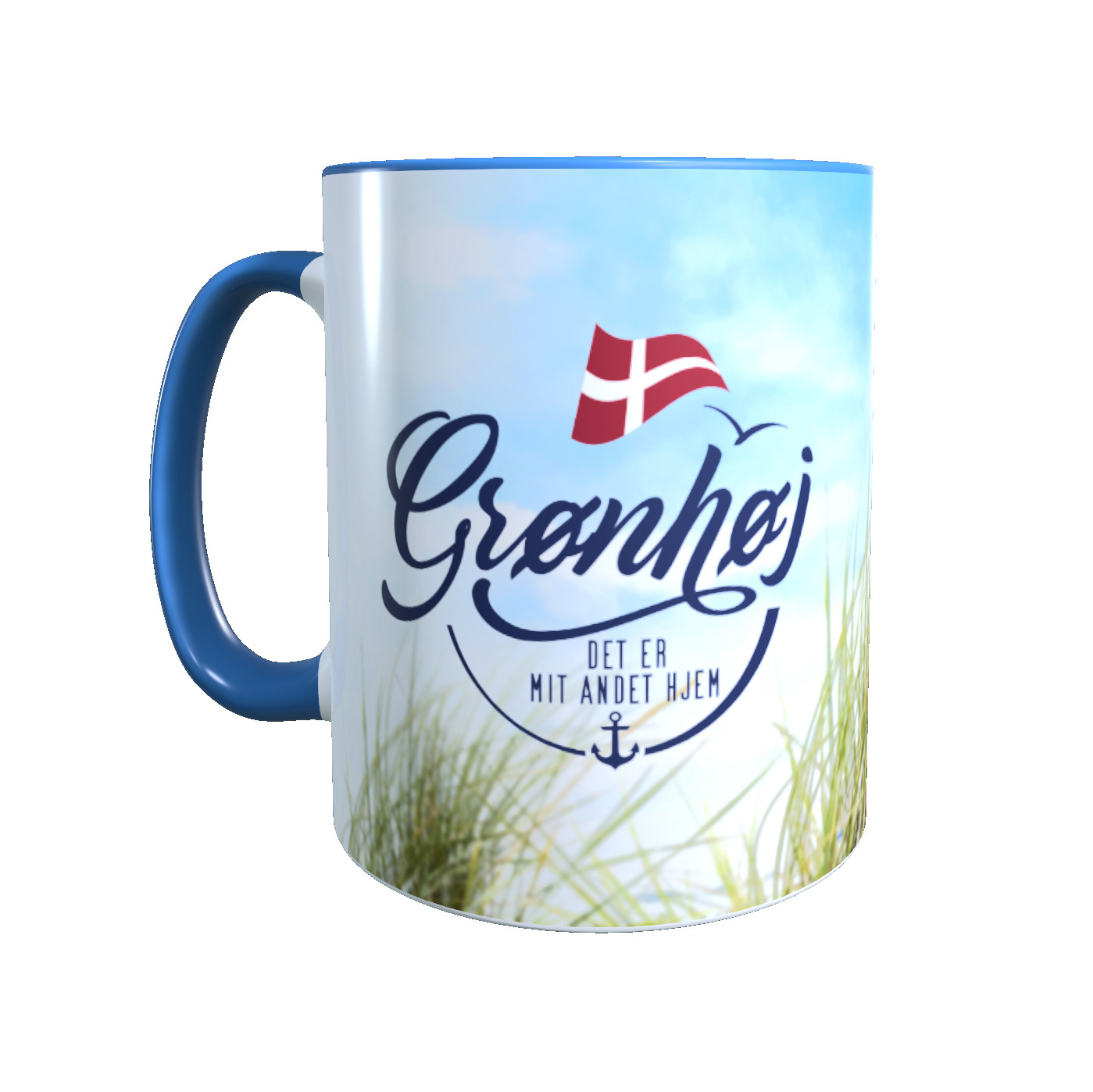 Dänemark - Meine zweite Heimat - Tasse "Grønhøj" Dünenmotiv