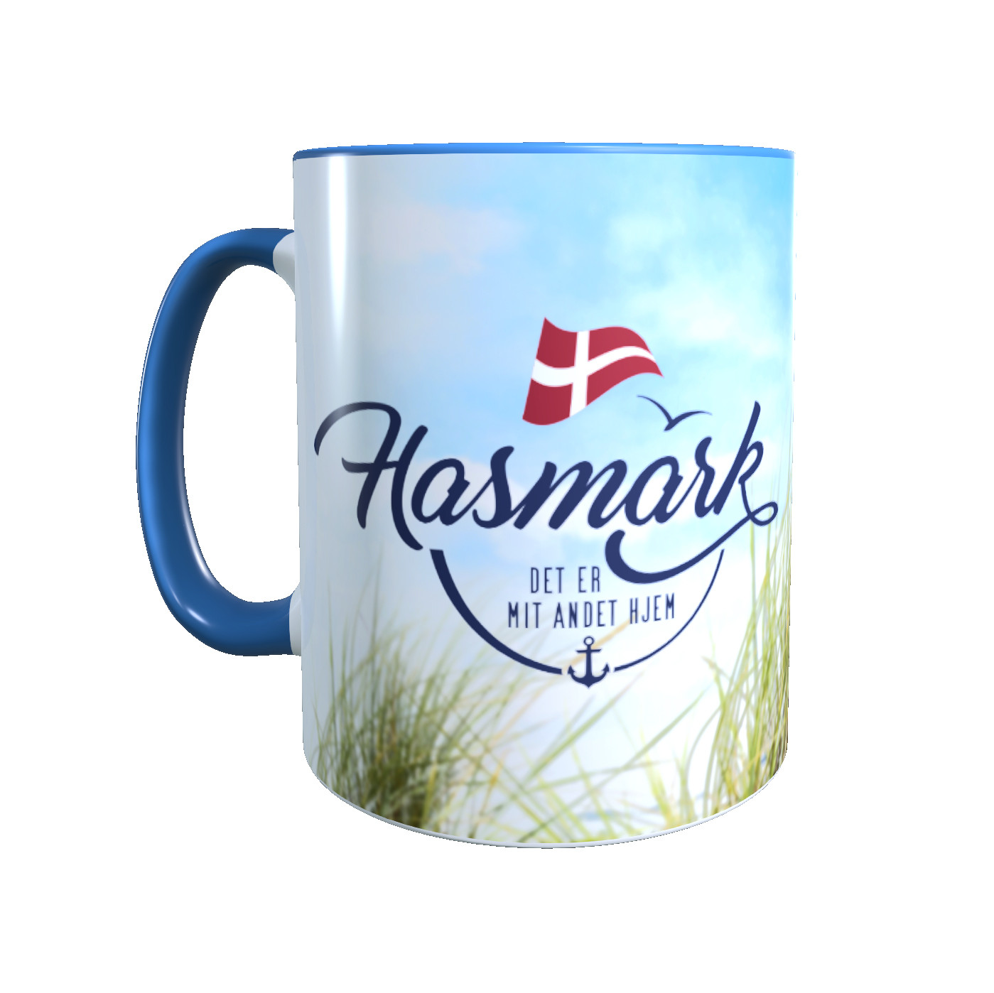 Dänemark - Meine zweite Heimat - Tasse "Hasmark" Dünenmotiv