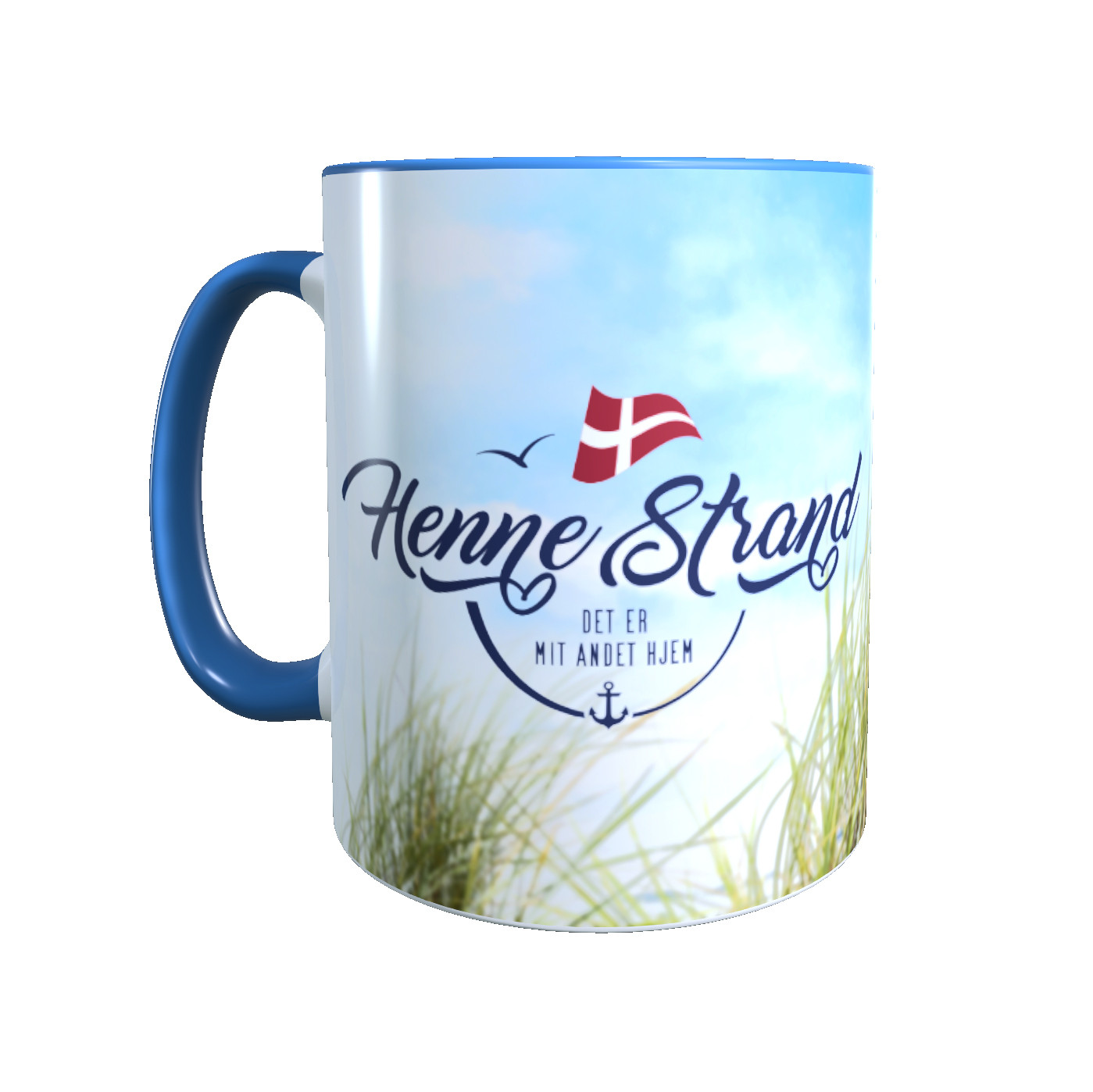 Dänemark - Meine zweite Heimat - Tasse "Henne Strand" Dünenmotiv