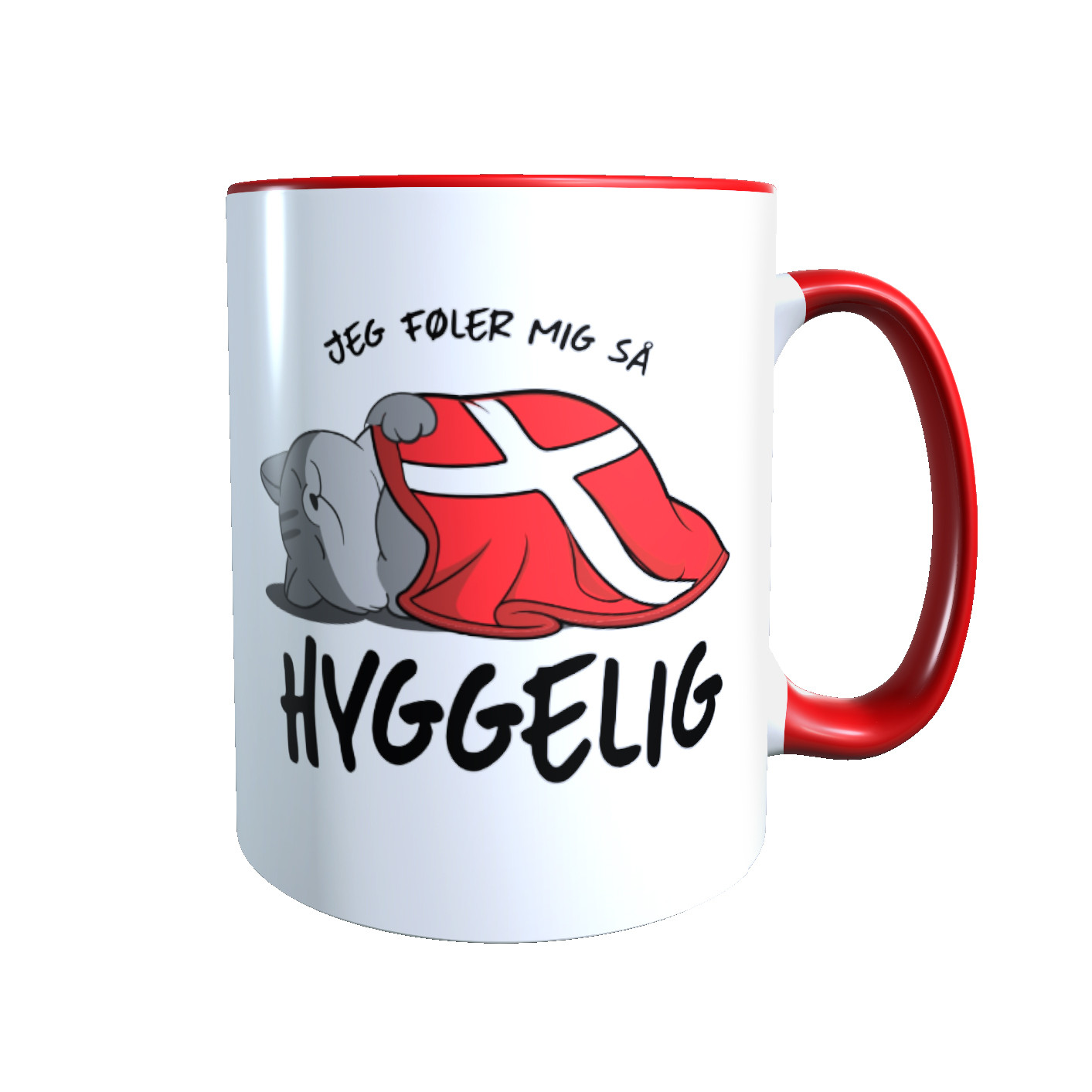 Hygge Miezetasse Katze (grau) Dänemark mit Wunschname