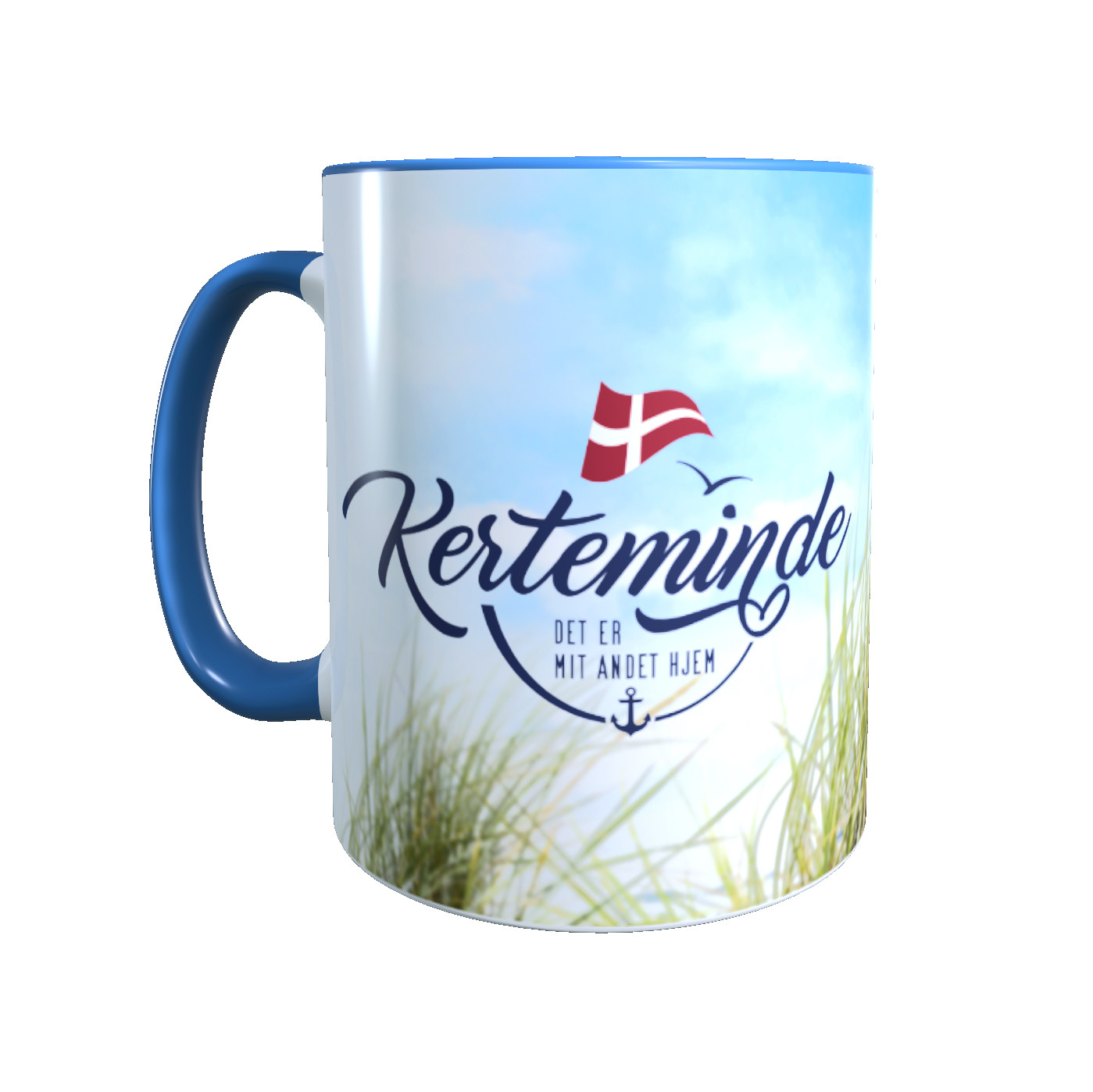 Dänemark - Meine zweite Heimat - Tasse "Kerteminde" Dünenmotiv