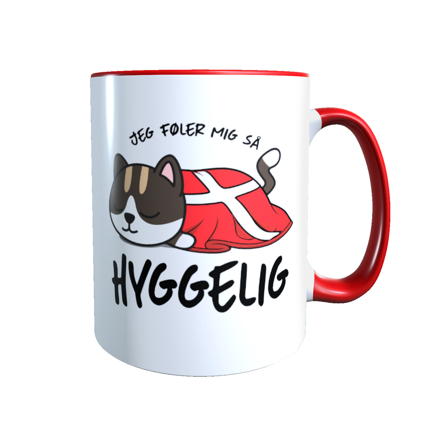 Hygge Miezetasse Munchkin (dunkelbraun) Dänemark mit Wunschname