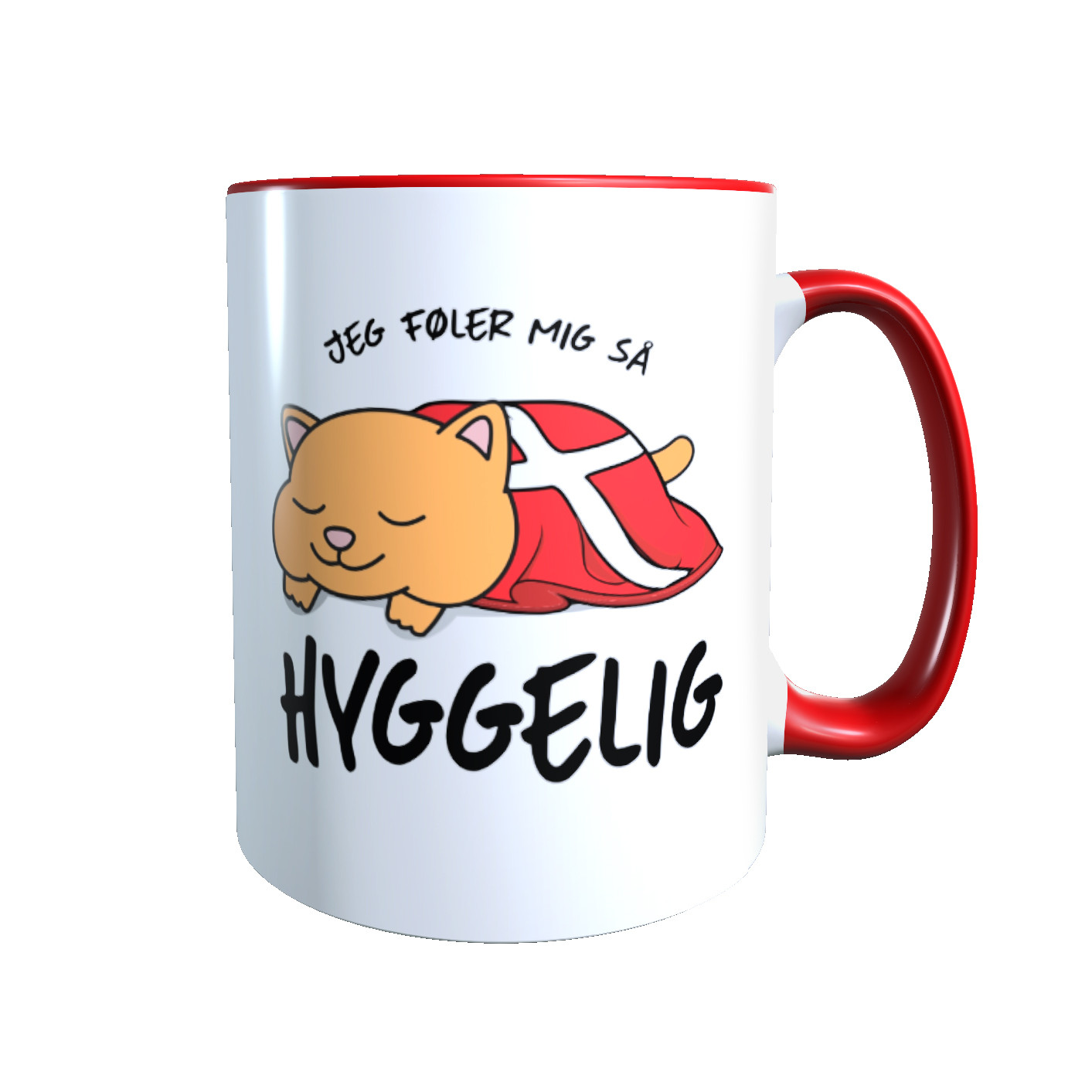 Hygge Miezetasse Pummelige Katze (beige) Dänemark mit Wunschname