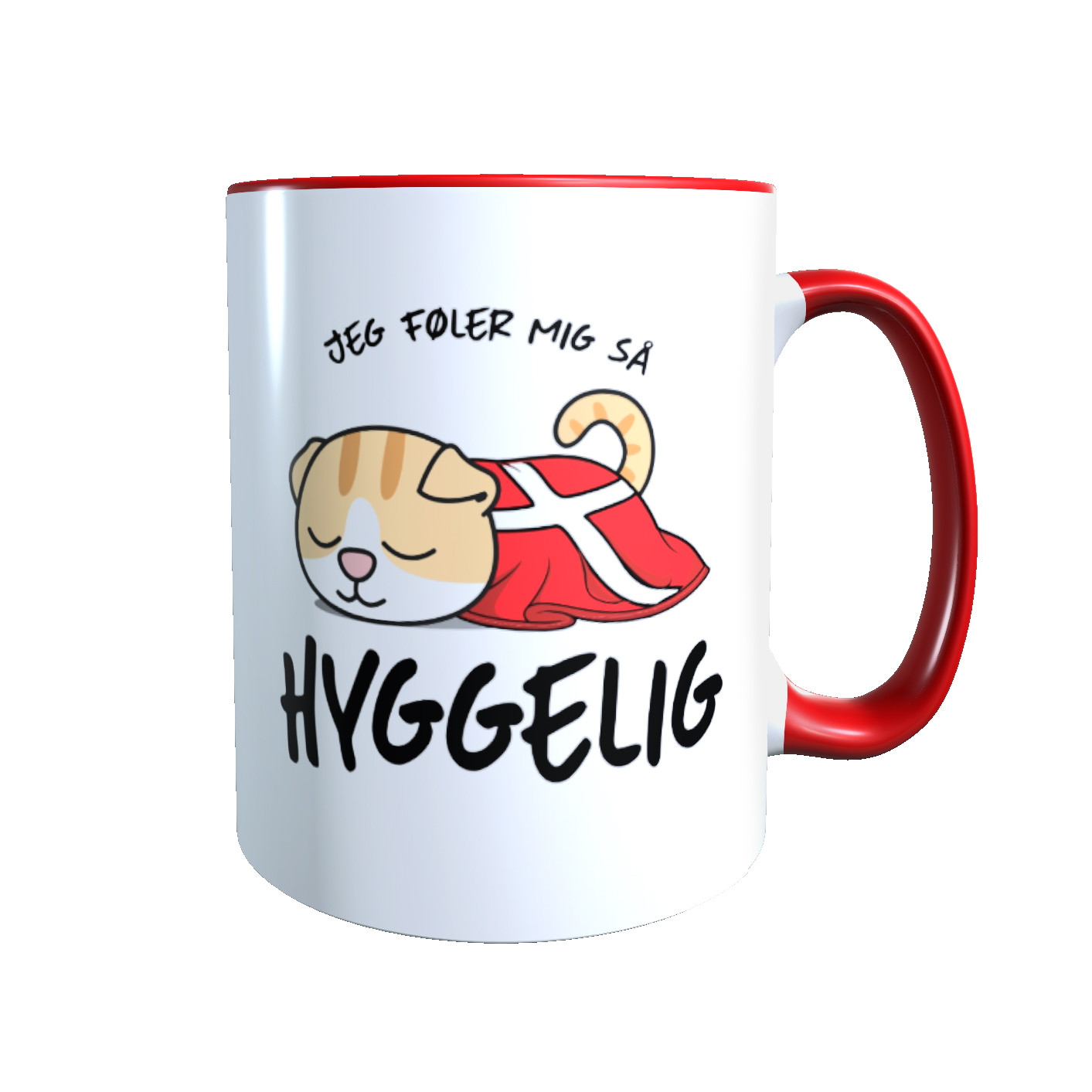 Hygge Miezetasse getigerte Schottische Faltohrkatze (hellbeige) Dänemark mit Wunschname