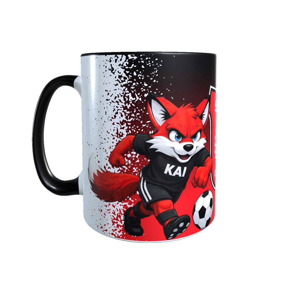 SV IKA Maskottchen - Tasse "KAI" - Schwarz - Farbverlauf
