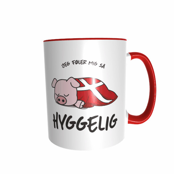 Hygge Tiertasse Schwein Dänemark mit Wunschname