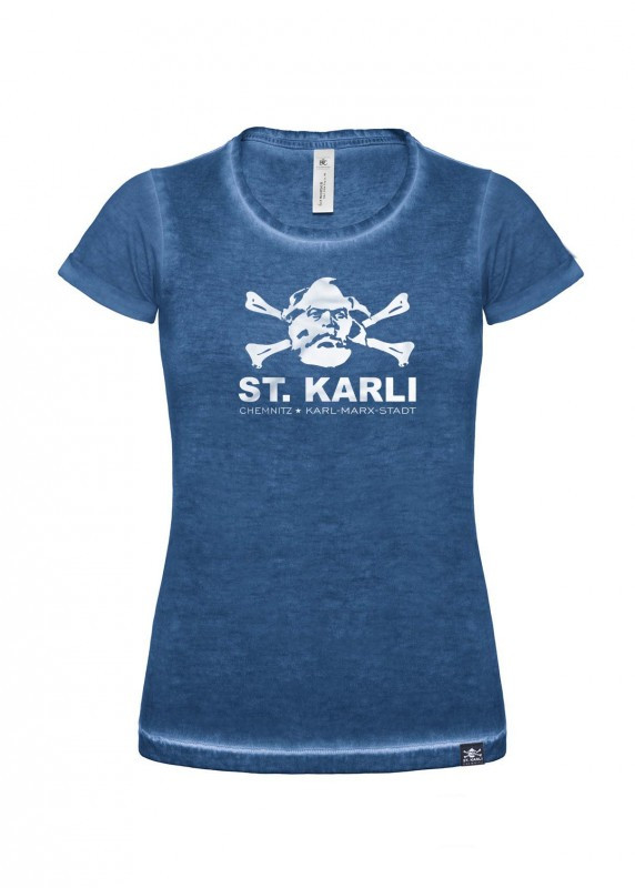 St. Karli Used Look Lady Shirt "Blue Clash"