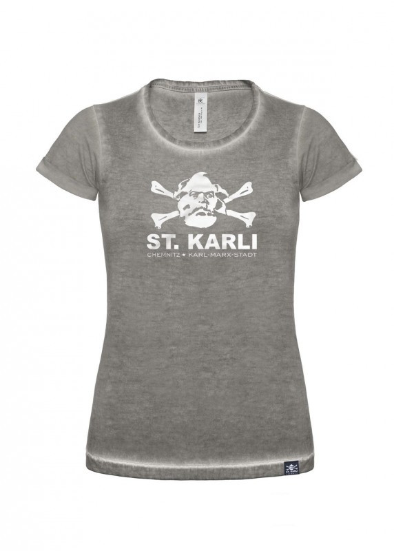 St. Karli Used Look Lady Shirt "Grey Clash"