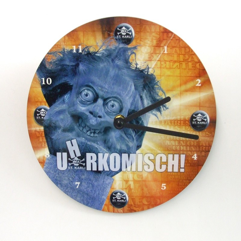 St. Karli Wanduhr "U(h)rkomisch"