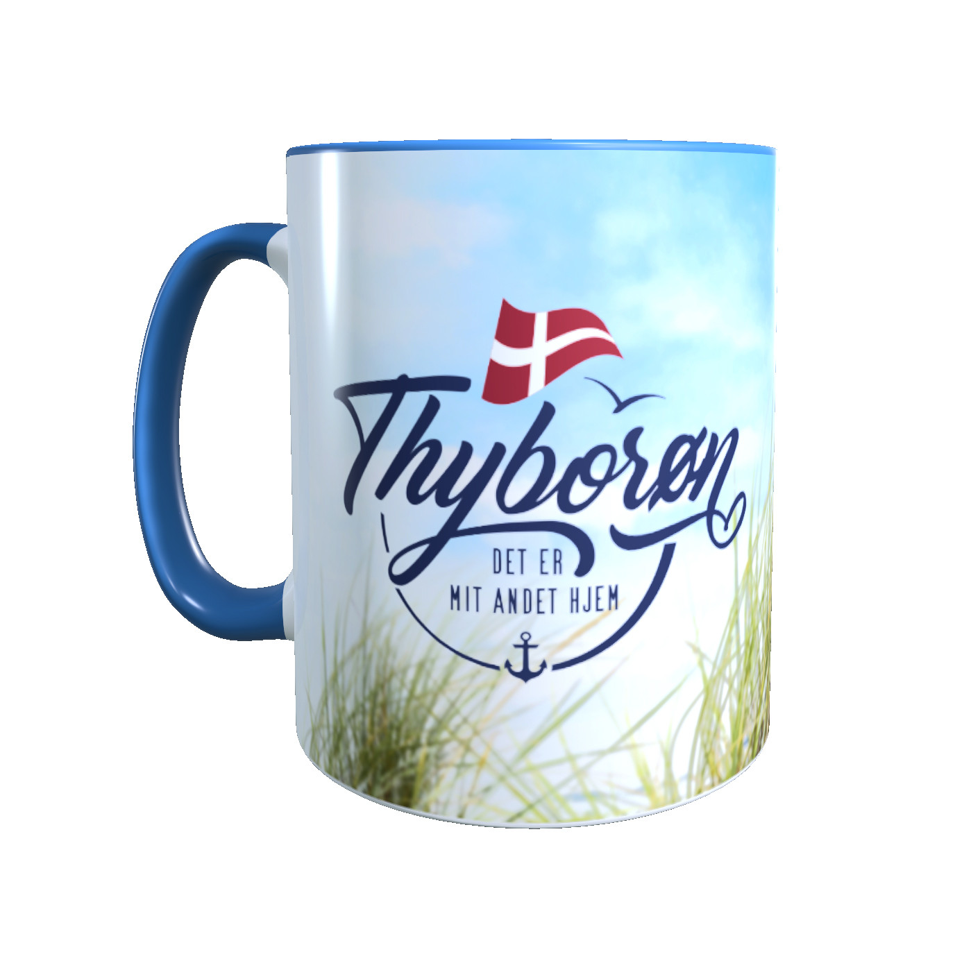 Dänemark - Meine zweite Heimat - Tasse "Thyborøn" Dünenmotiv