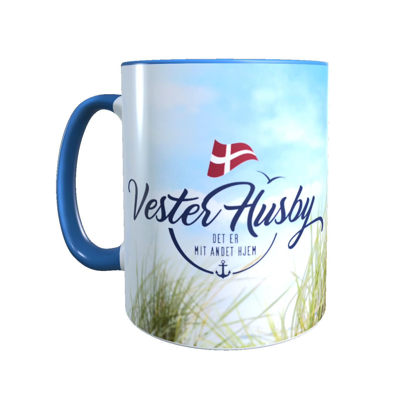 Dänemark - Meine zweite Heimat - Tasse "Vester Husby" Dünenmotiv