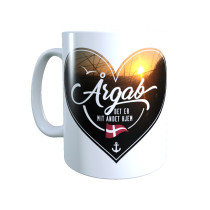 Dänemark - Meine zweite Heimat - Tasse "Årgab" Herzmotiv