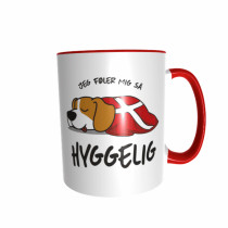 Hygge Hundetasse Beagle Dänemark mit Wunschname