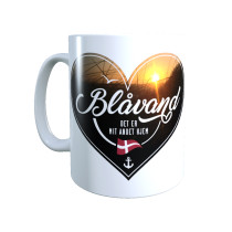 Dänemark - Meine zweite Heimat - Tasse "Blåvand" Herzmotiv