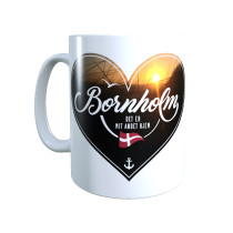 Dänemark - Meine zweite Heimat - Tasse "Bornholm" Herzmotiv