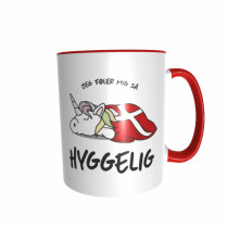 Hygge Tiertasse Einhorn Dänemark mit Wunschname