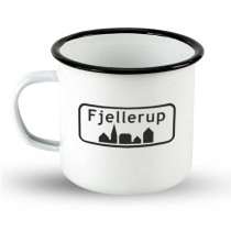 Emailletasse Ortsschild Dänemark "Fjellerup"