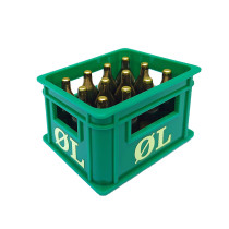 Ølkasse Flaschenöffner Bierkiste grün mit Magnet 
