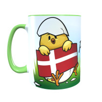 Keramiktasse "God Påske" Motiv Küken Ostern Dänemark mit Wunschname