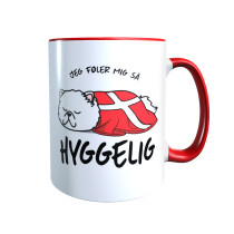 Hygge Miezetasse Perserkatze (weiß) Dänemark mit Wunschname