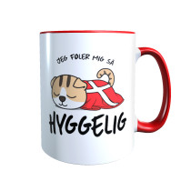 Hygge Miezetasse getigerte Schottische Faltohrkatze (hellbraun) Dänemark mit Wunschname