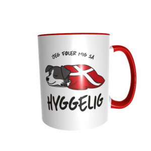 Hygge Hundetasse Border Collie Dänemark mit Wunschname