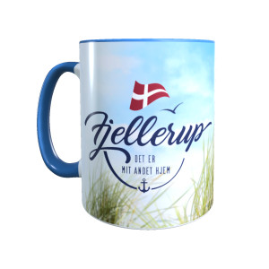 Dänemark - Meine zweite Heimat - Tasse "Fjellerup" Dünenmotiv