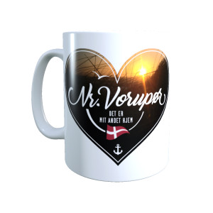 Dänemark - Meine zweite Heimat - Tasse "Nr. Vorupør" Herzmotiv